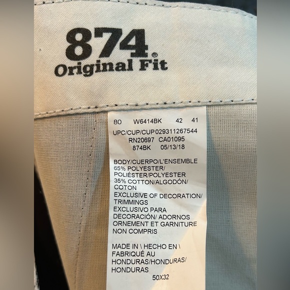 Dickies Men's Navy Pants 874 Original Fit Classic  Uniform Straight Leg Size 3XL - Picture 4 of 4